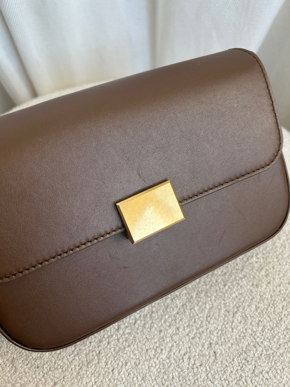 The Curated Leather Mini Bag |  Brown | Scandinavian Minimalist Luxury
